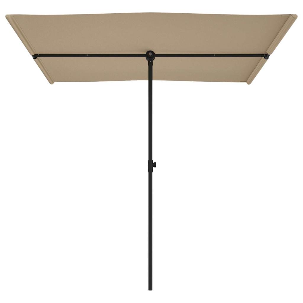 Sodo skėtis nuo saulės su aliuminio stulpu, taupe, 2x1,5m