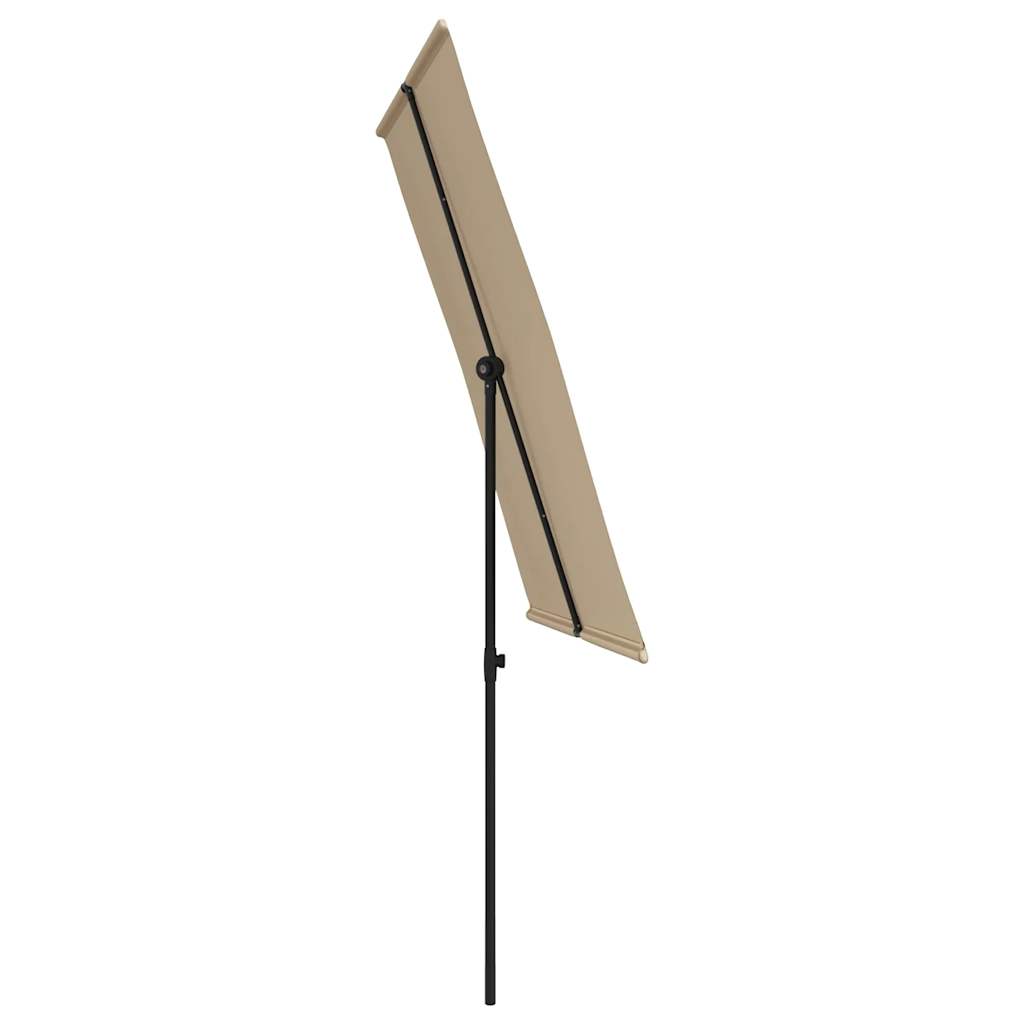 Sodo skėtis nuo saulės su aliuminio stulpu, taupe, 2x1,5m