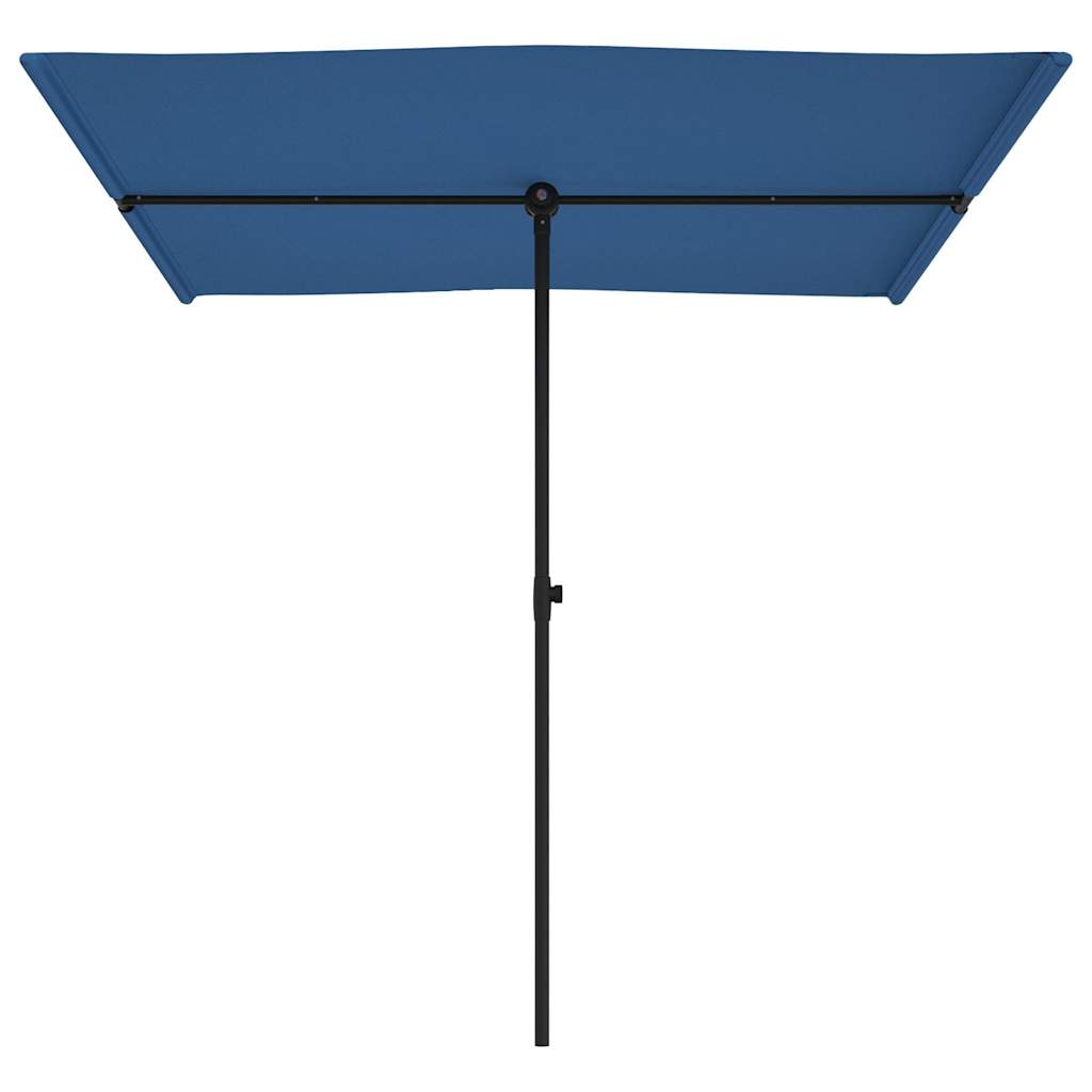 Sodo skėtis nuo saulės su aliuminio stulpu, mėlynas, 2x1,5m