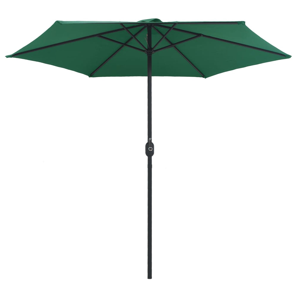 Garden Parasol with Aluminium Pole, Green, 270x246cm