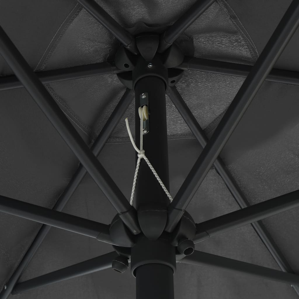 Sodo skėtis su aliuminio stulpu, antracito, 270x246cm