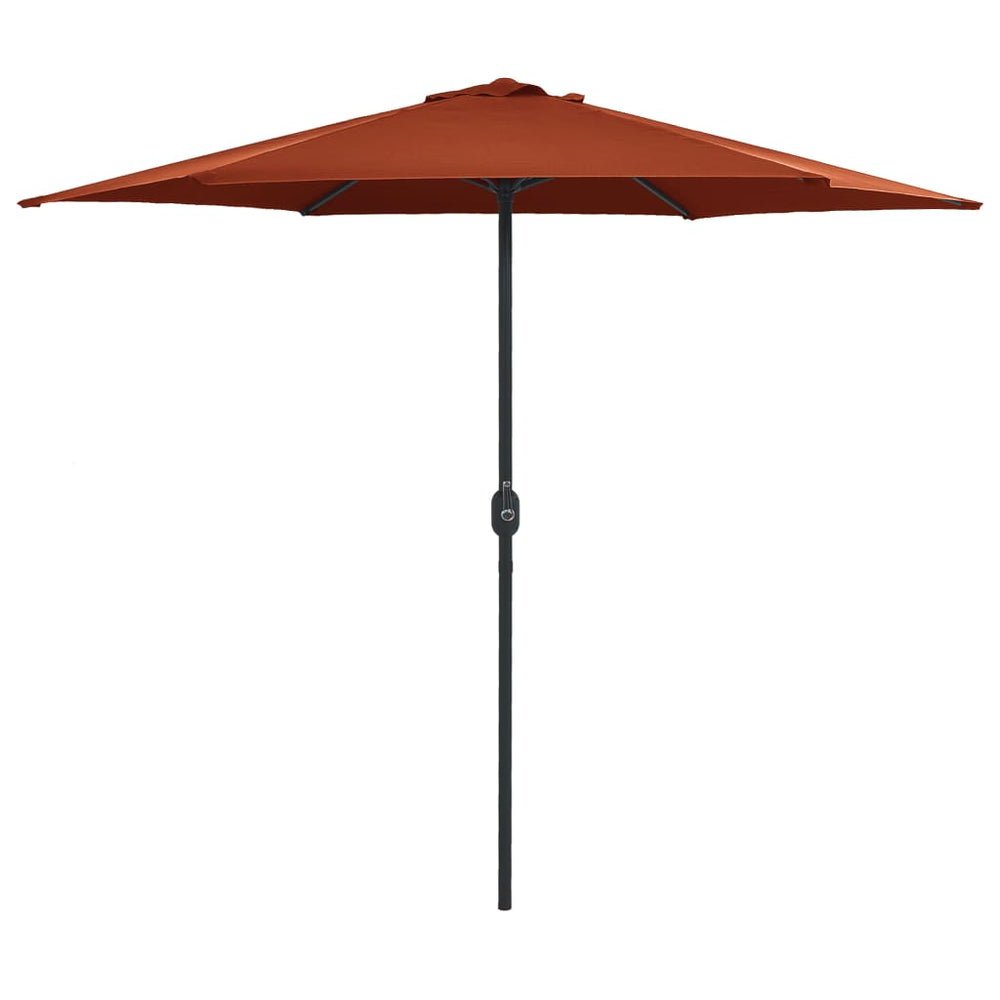 Garden parasol with aluminum pole, terracotta, 270x246cm