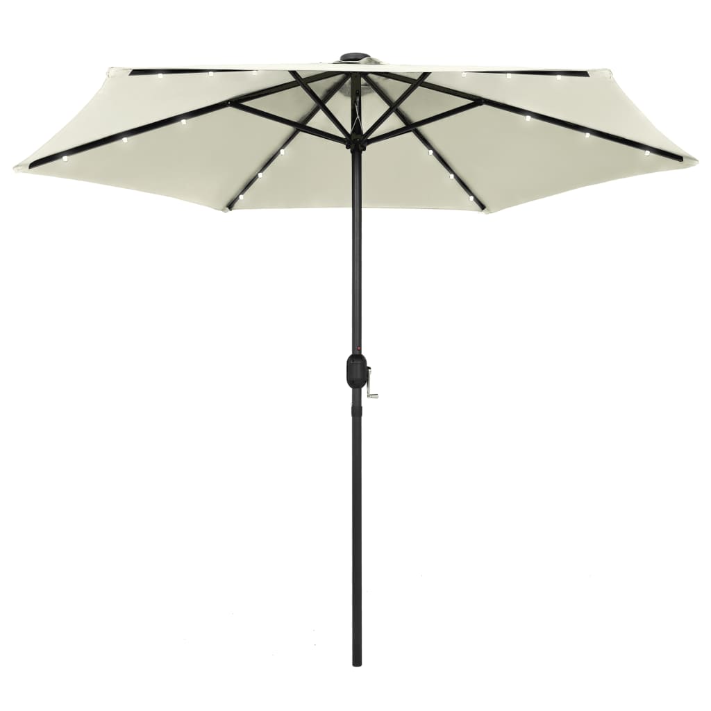 Sodo skėtis LED BLAIR, smėlinė balta, 270x236cm