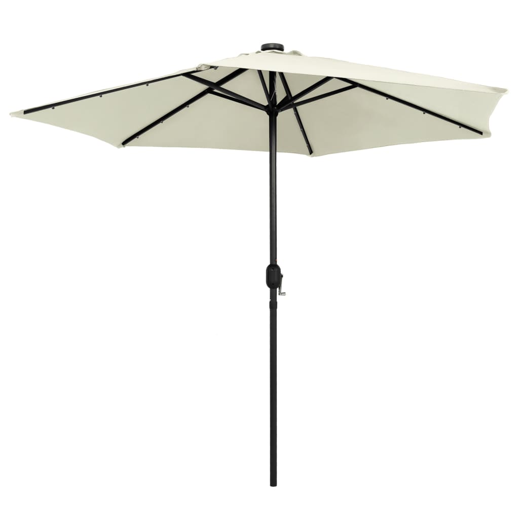Sodo skėtis LED BLAIR, smėlinė balta, 270x236cm