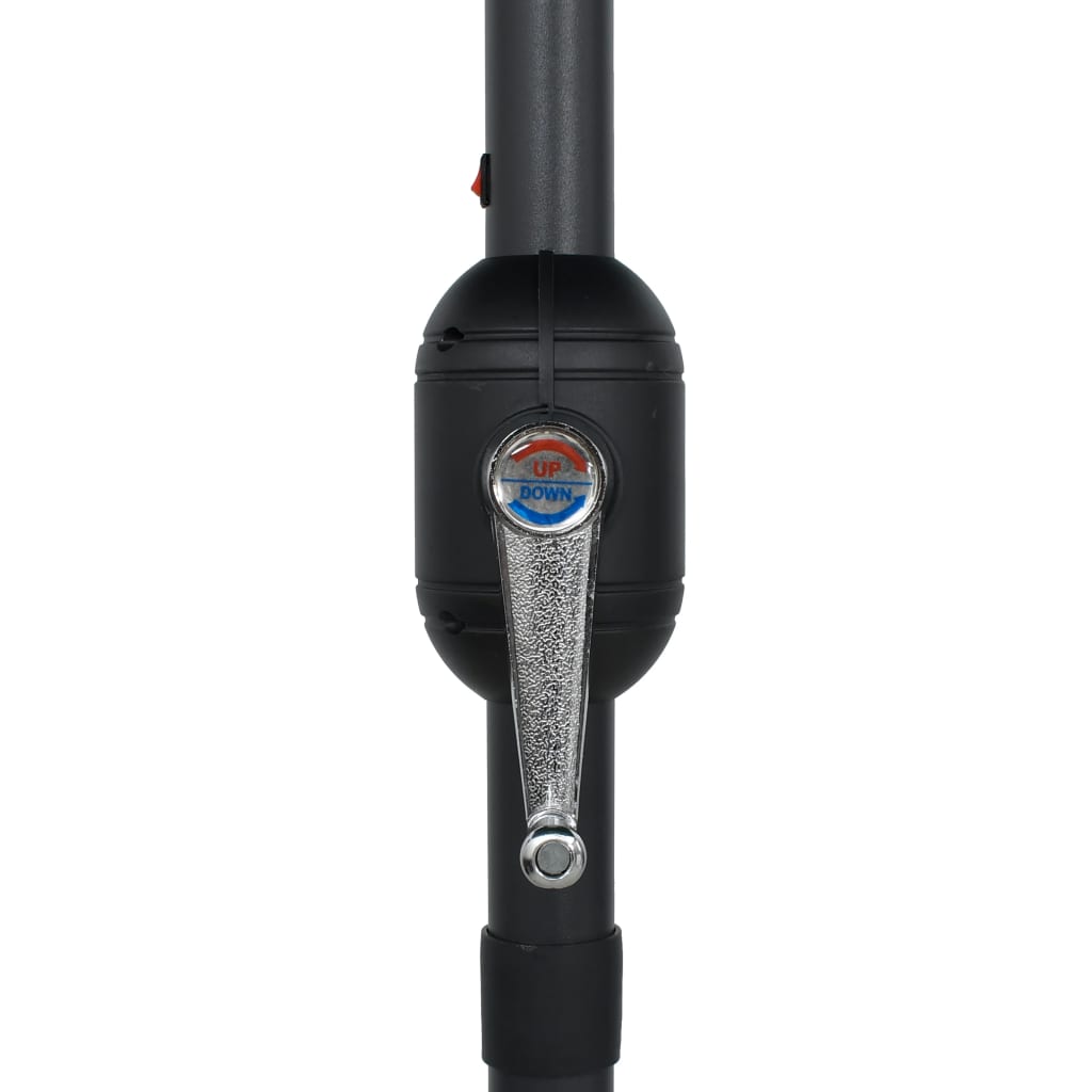 Sodo skėtis su LED ir aliuminio stulpu, antracito, 270cm