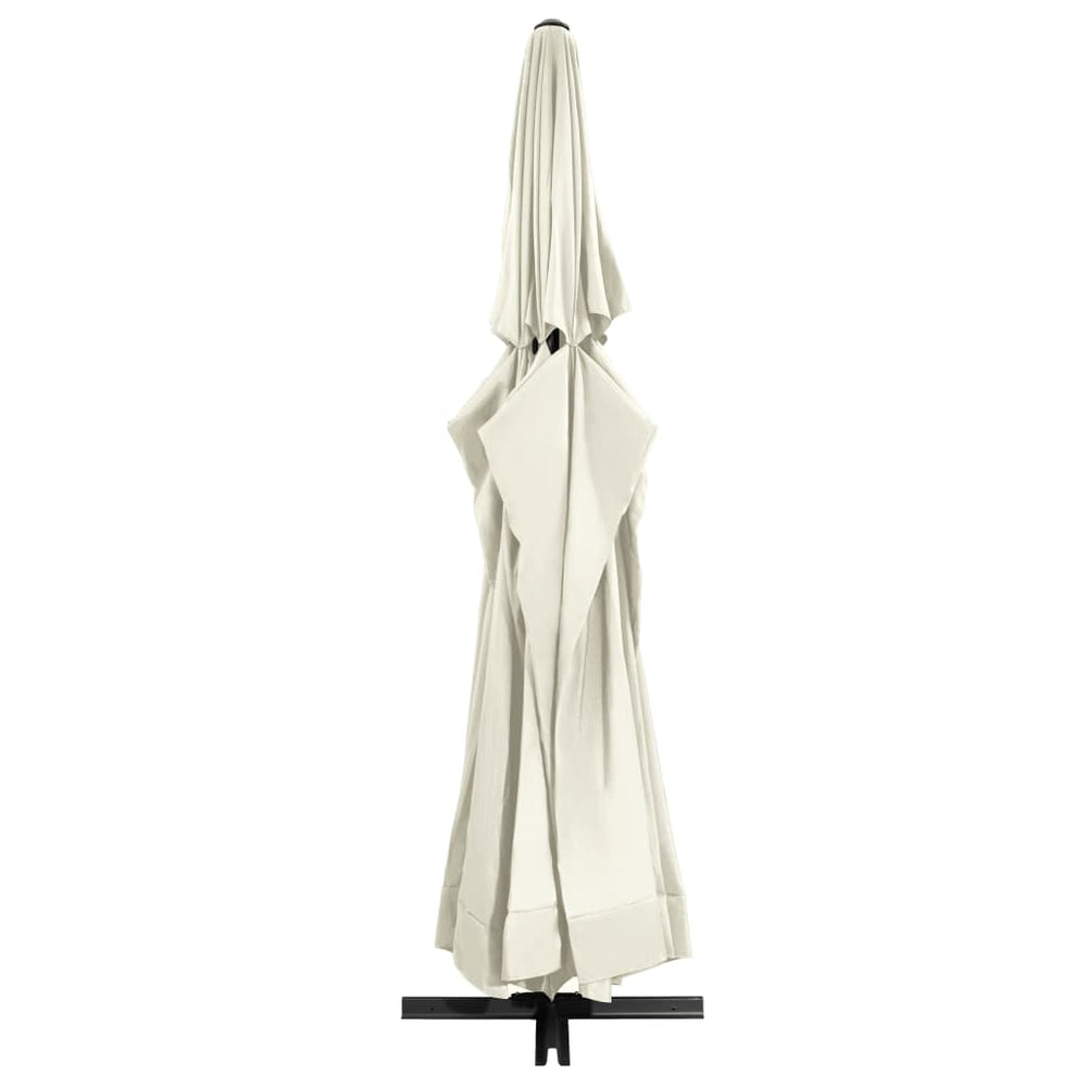Garden Parasol with Aluminium Pole, Sand, 600cm