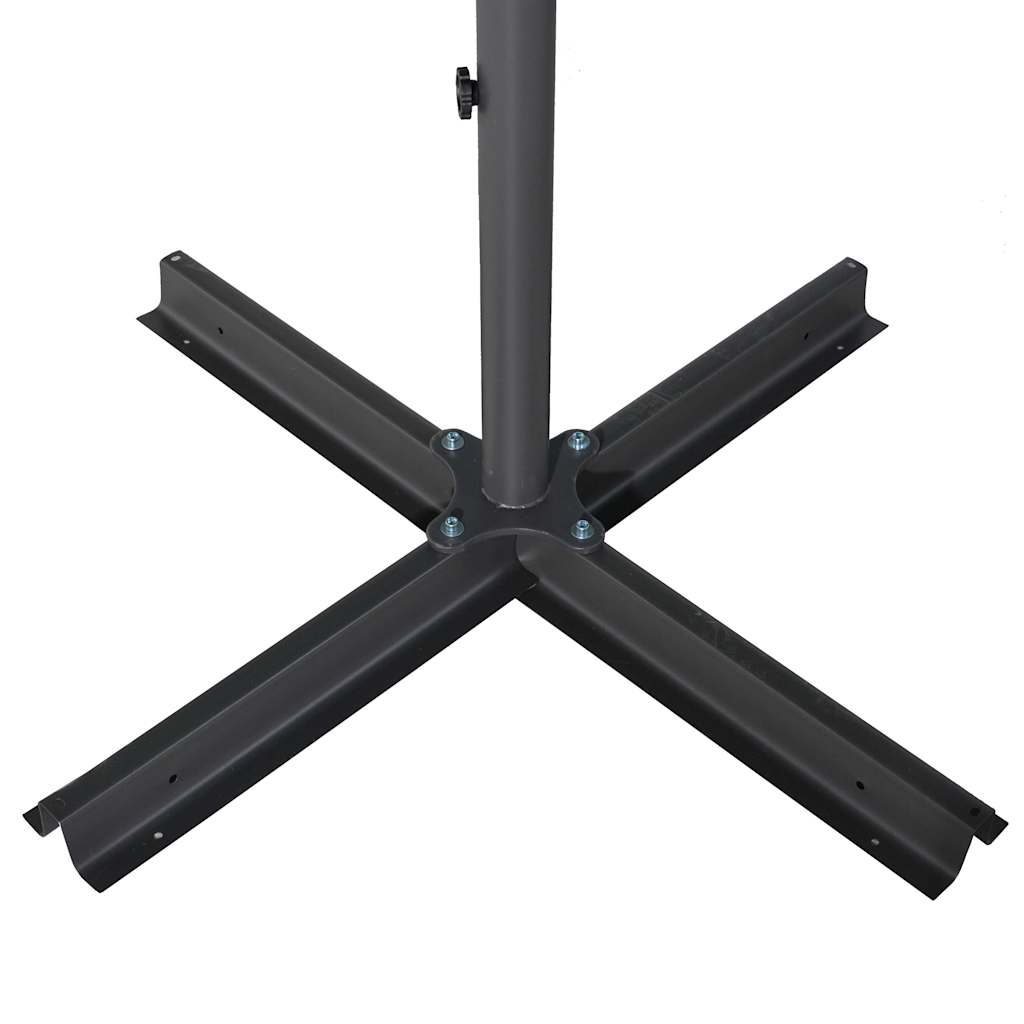 Garden parasol with aluminium pole, taupe, 600cm