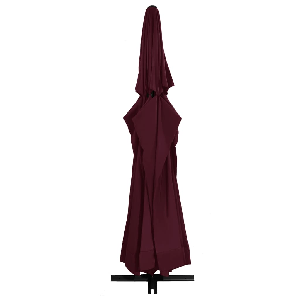 Garden Parasol with Aluminium Pole, Red, 600cm
