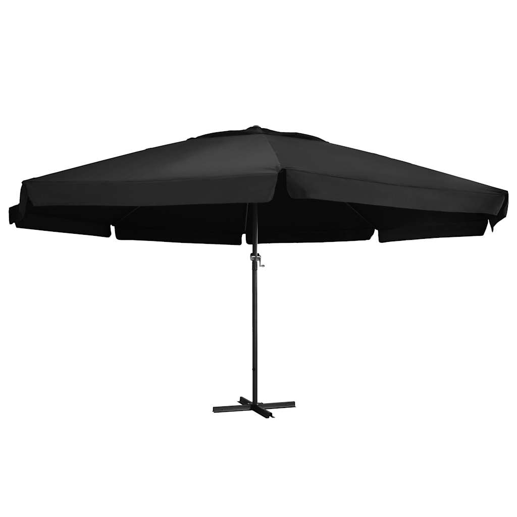 Garden Parasol with Aluminum Pole, Black, 600cm