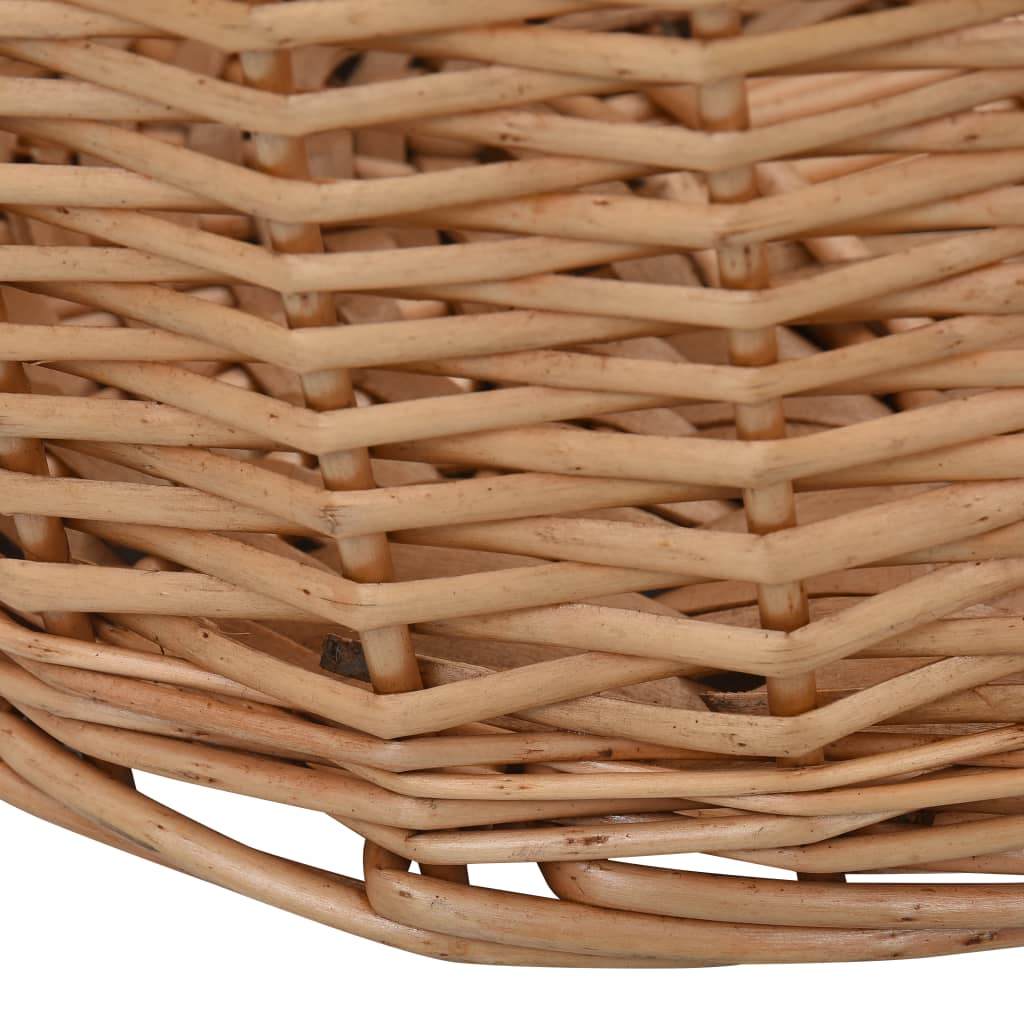 Log basket with handles, 78x54x34cm, natural willow