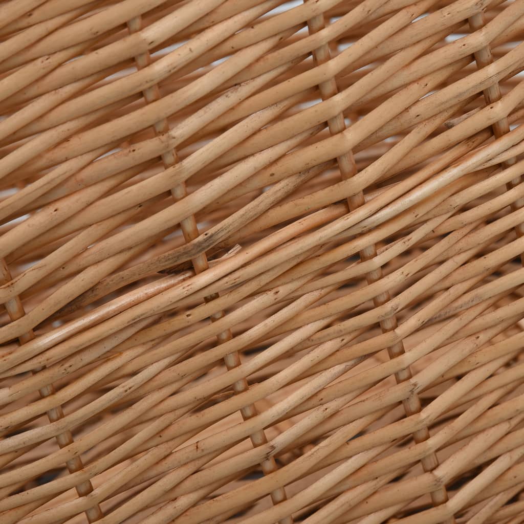Log basket with handles, 78x54x34cm, natural willow