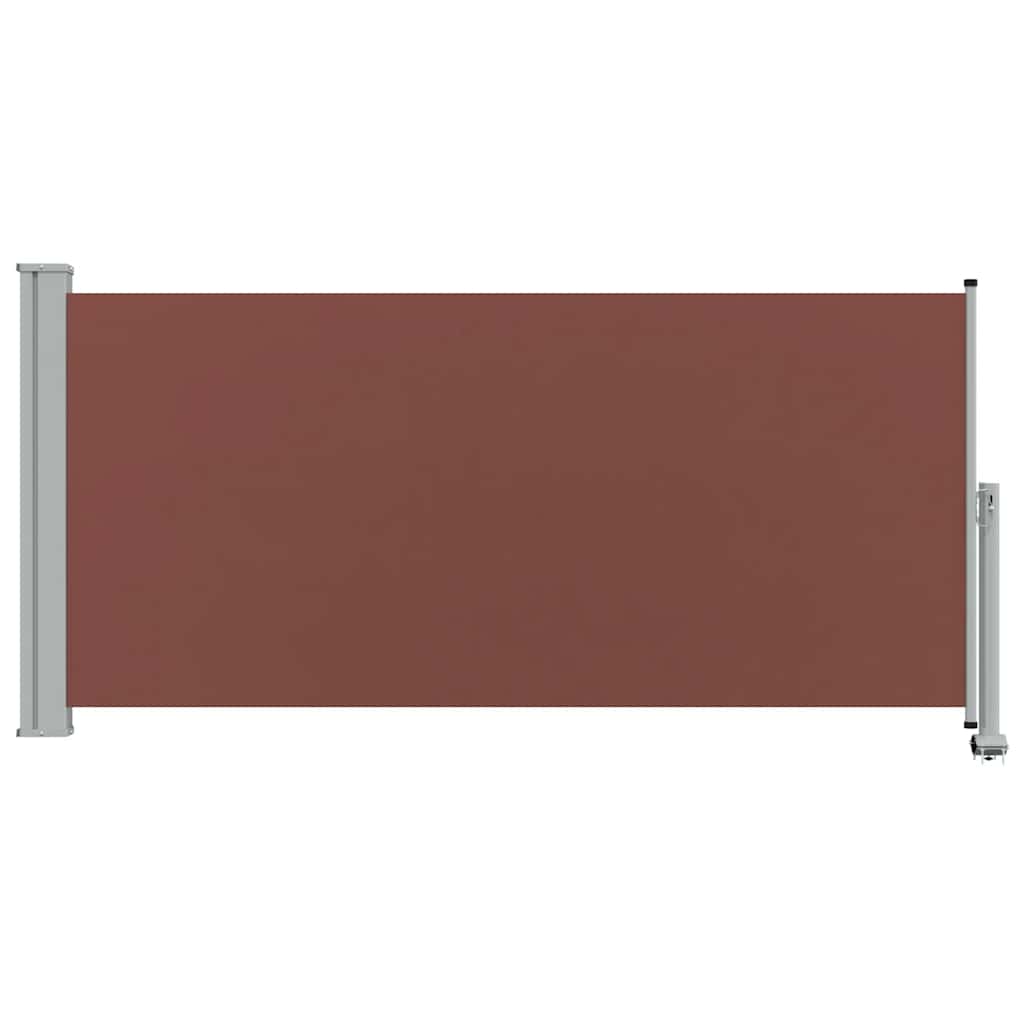 Retractable Side Awning, brown, 120x300cm