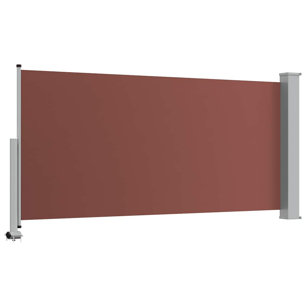 Retractable Side Awning, brown, 120x300cm