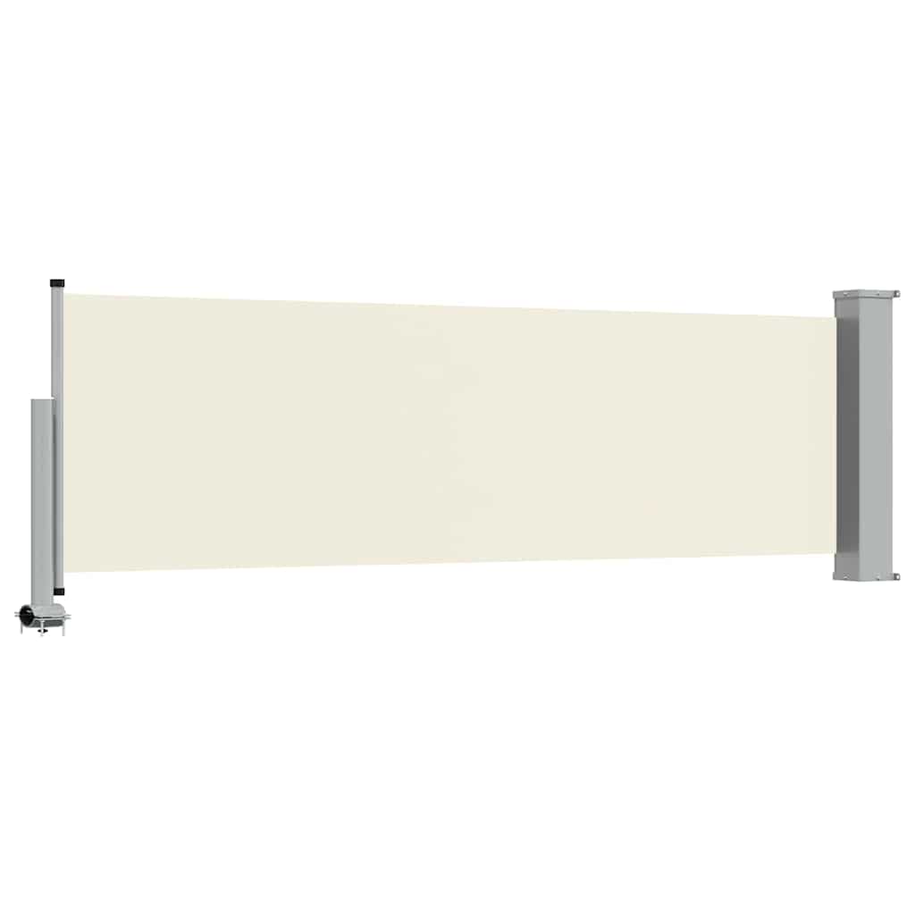 Ištraukiama šoninė kiemo pertvara, kreminės spalvos, 80x300cm