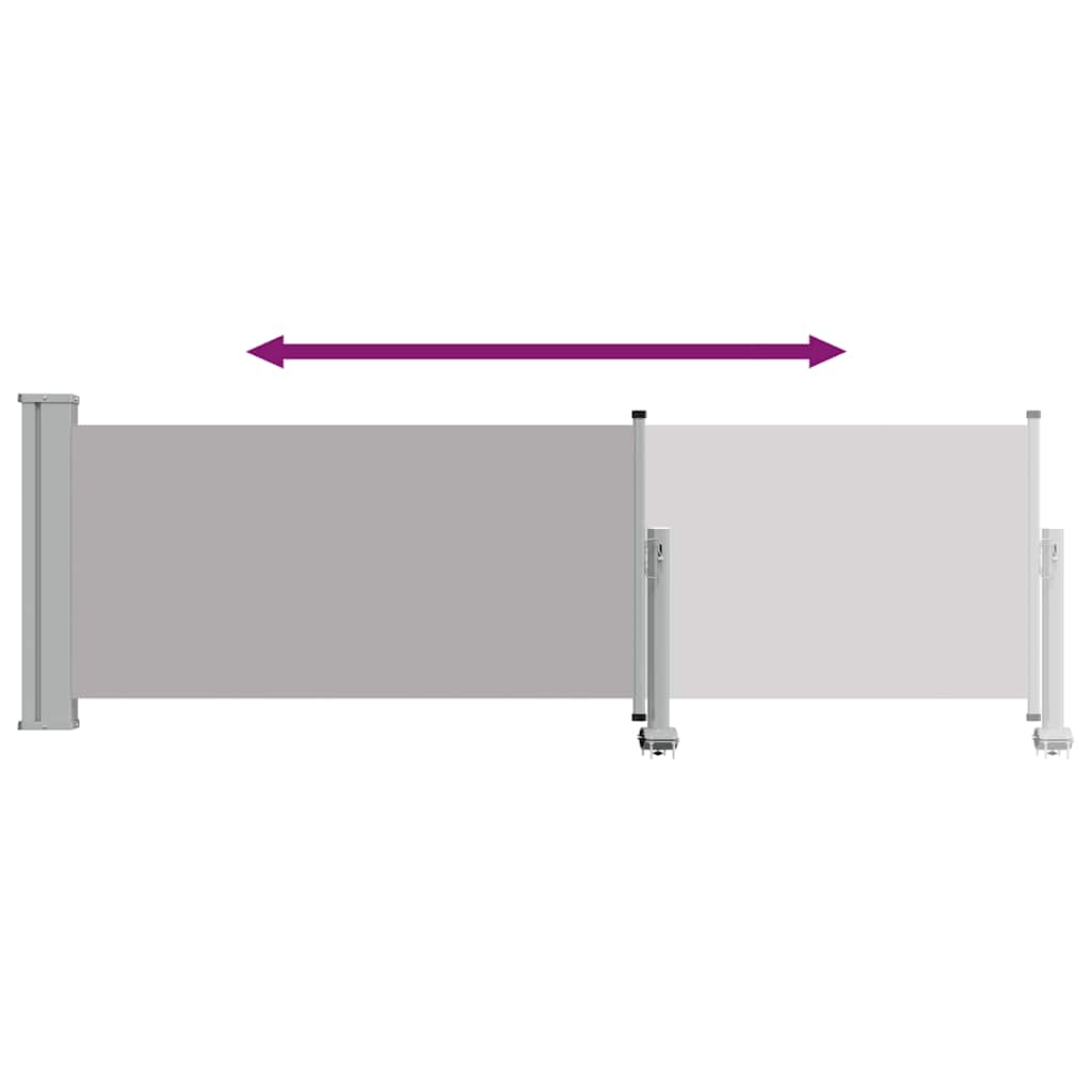 Izvelkams sānu pagalma nodalījums, pelēks, 80x300cm