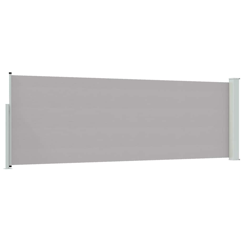 Ištraukiama šoninė kiemo pertvara, pilkos spalvos, 100x300cm