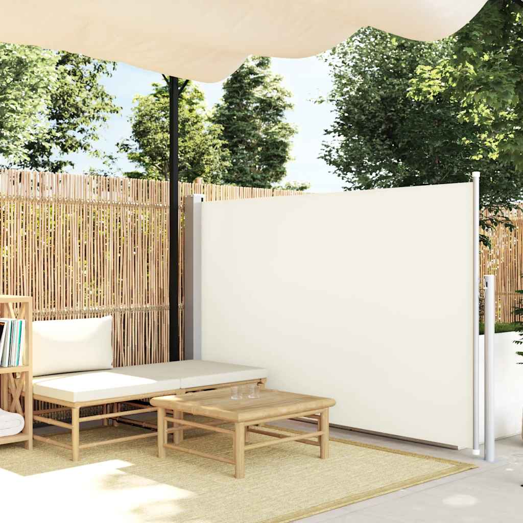 Retractable Side Awning, Cream, 140x500cm