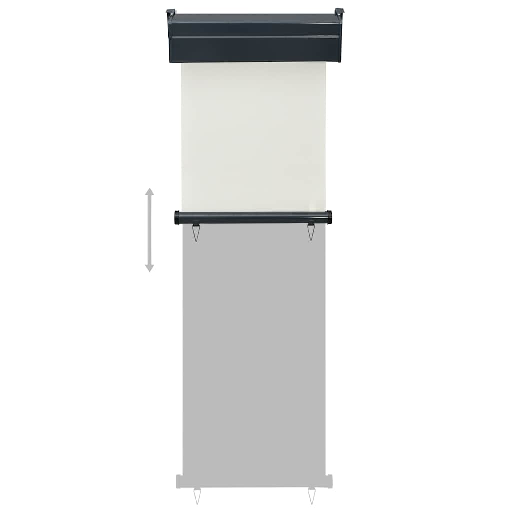 Side balcony awning, cream, 60x250cm