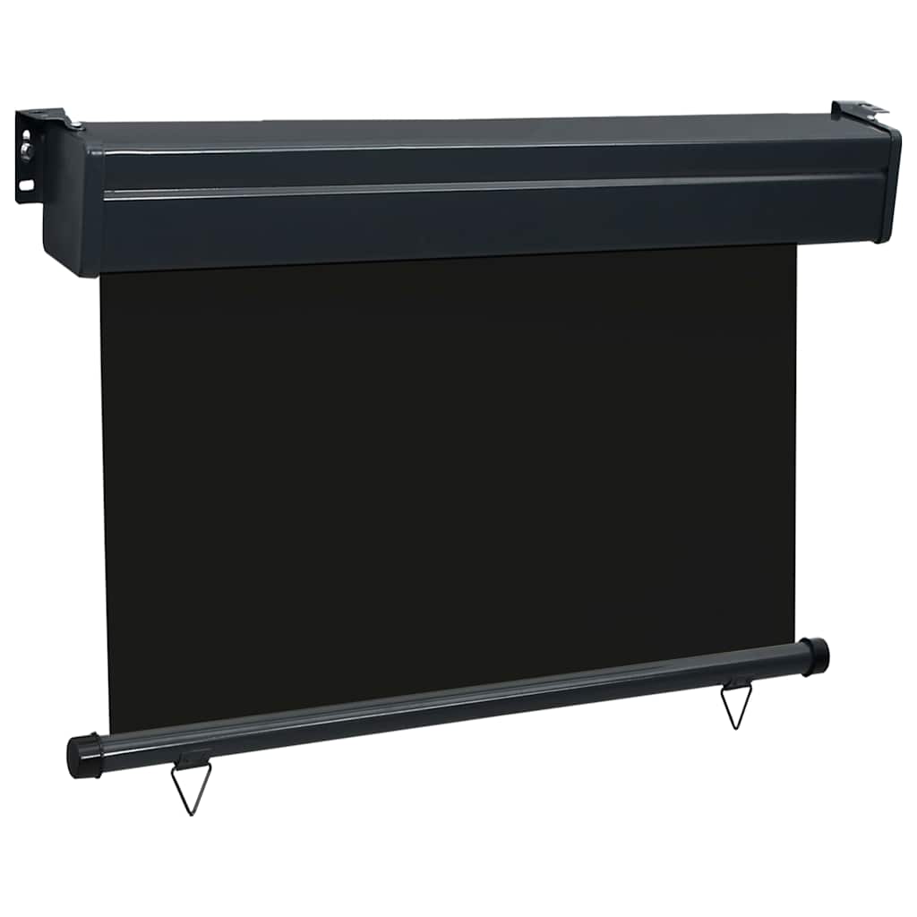 Side balcony awning, black, 80x250cm