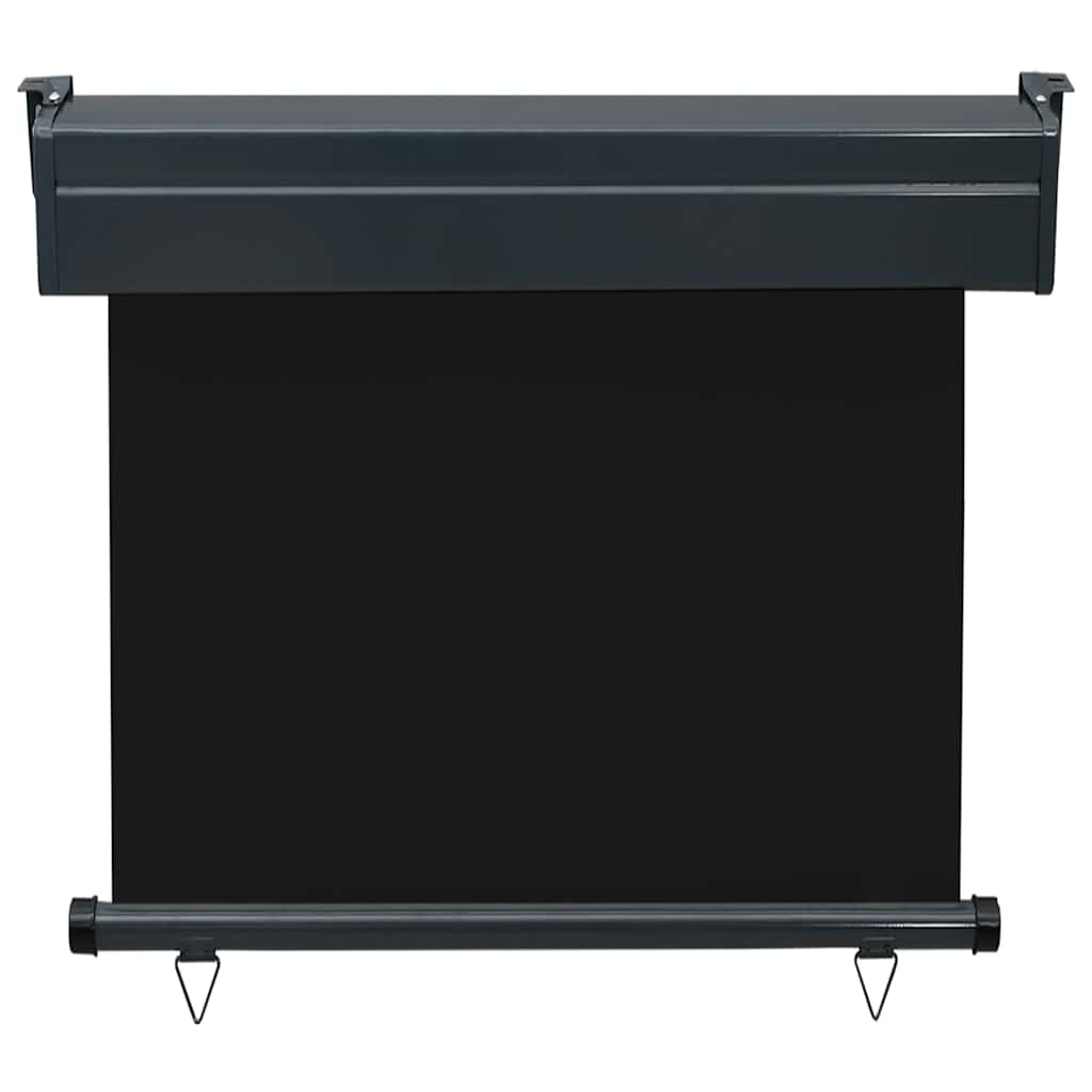 Side balcony awning, black, 80x250cm