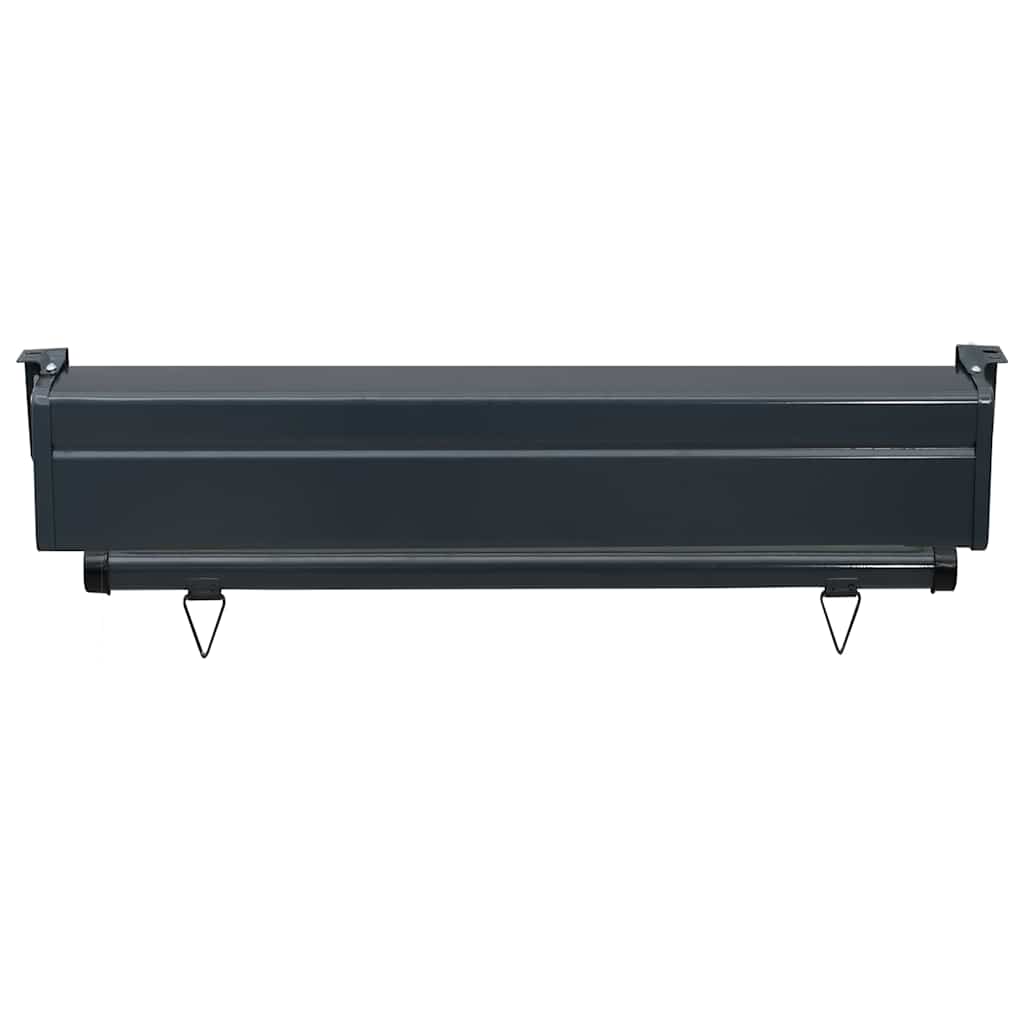 Side balcony awning, black, 80x250cm