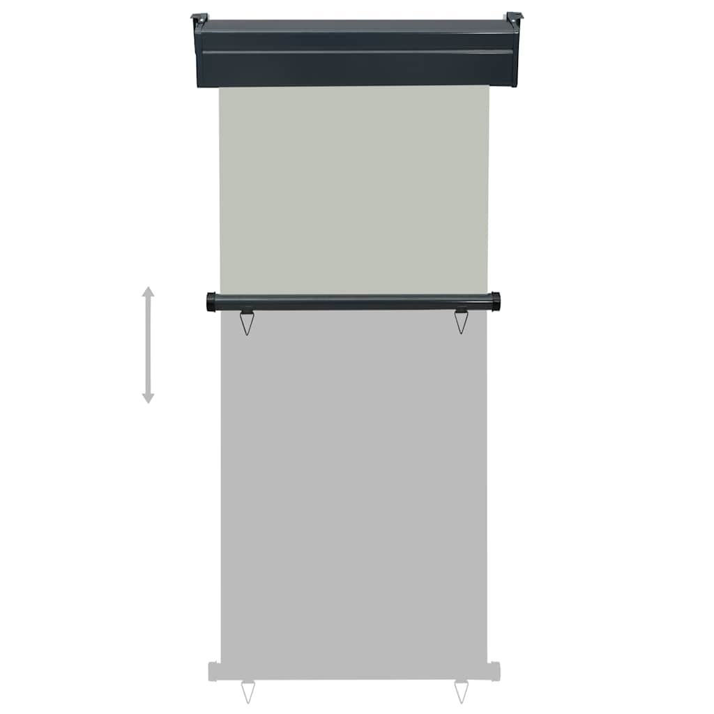 Side balcony awning, grey, 80x250cm