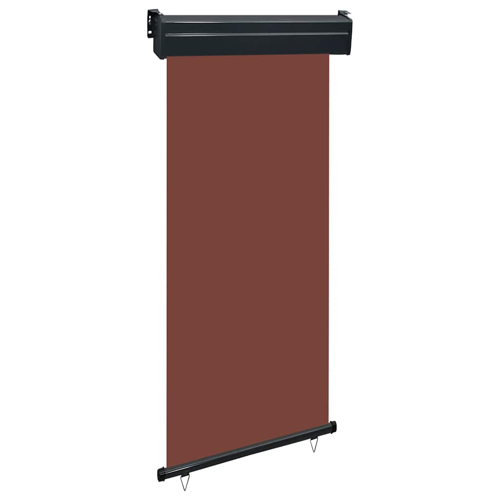 Lateral balcony awning, black, 100x250cm