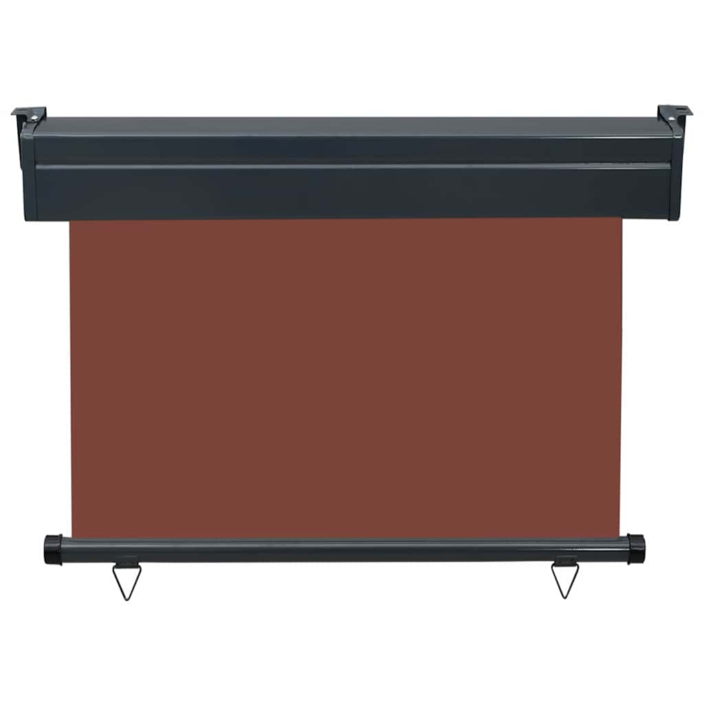 Lateral balcony awning, black, 100x250cm