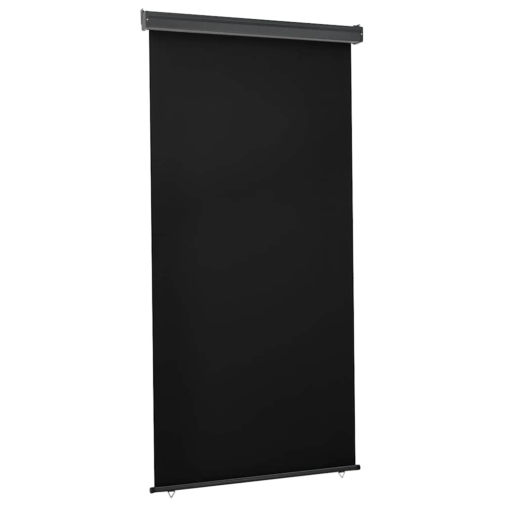Šoninė balkono markizė, juoda, 125x250cm