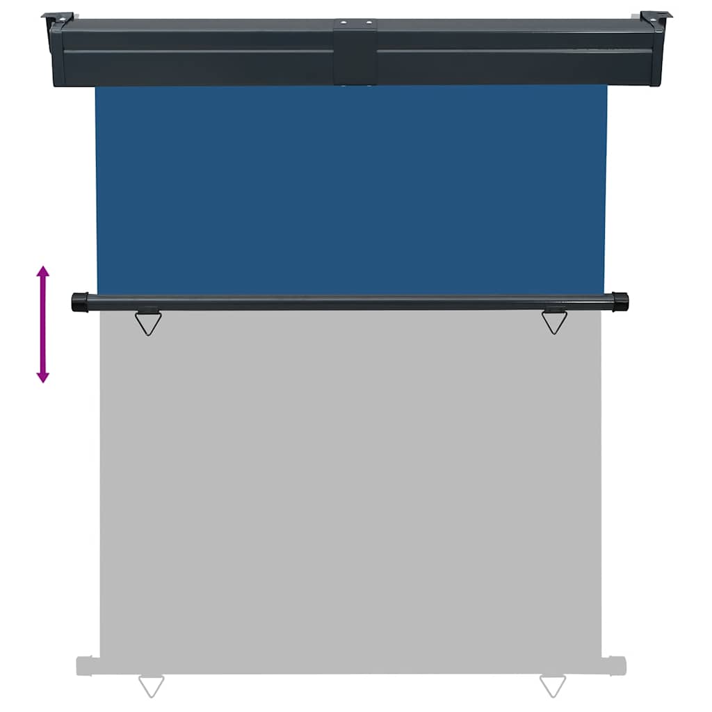 Balcony side awning, blue, 145x250 cm