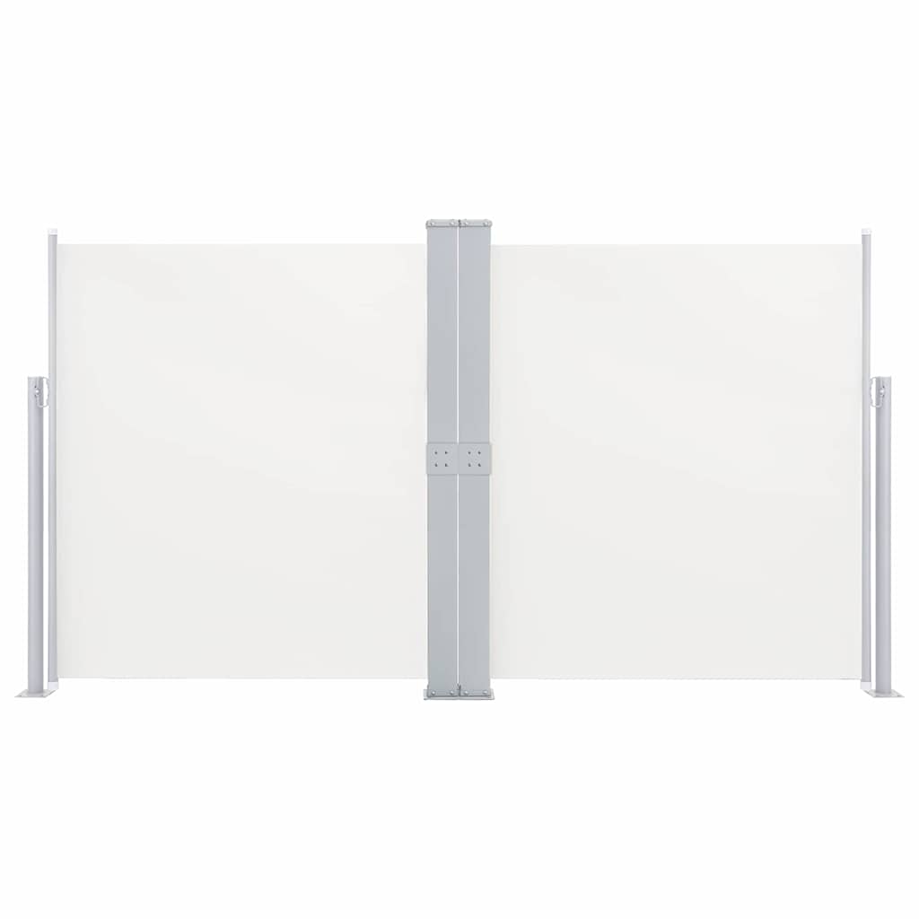 Retractable side awning, cream, 140x600cm