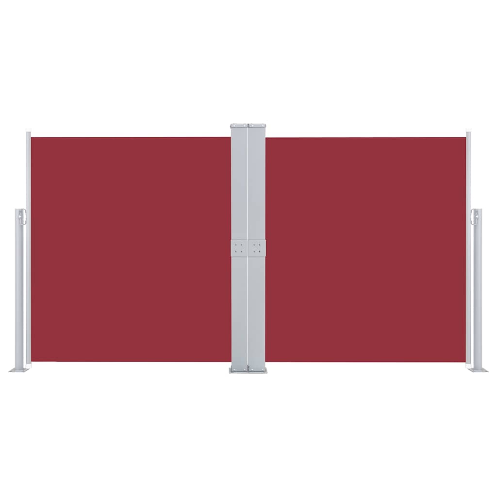 Retractable side awning, red, 160x600cm