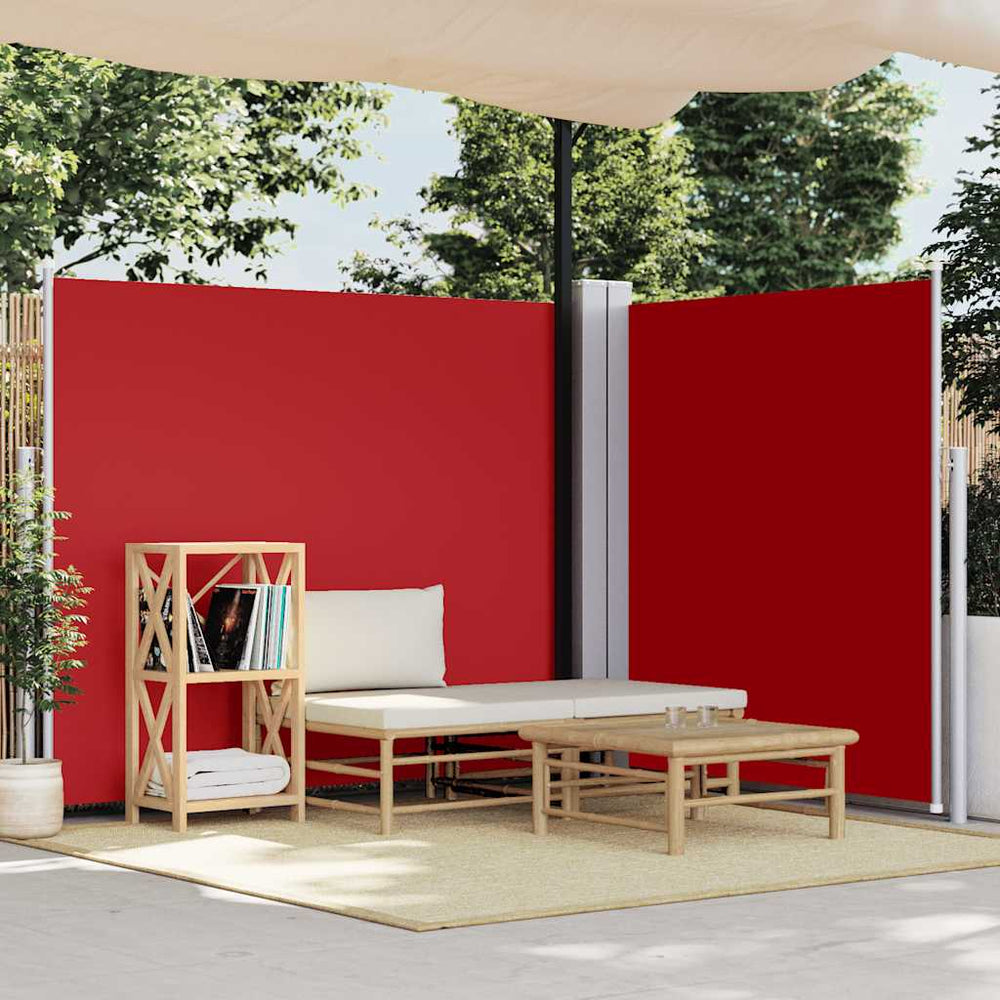 Ištraukiama šoninė pertvara, raudonos spalvos, 160x600cm