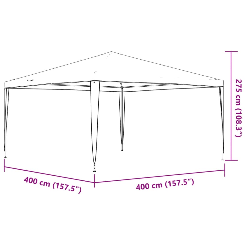 Party tent WARREN, white, 4x4m