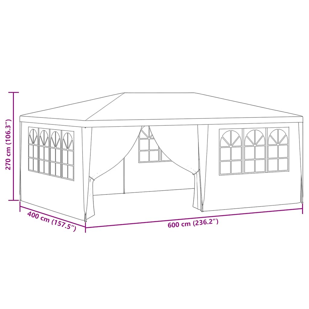 Proginė palapinė WARREN, mėlyna, 4x6m