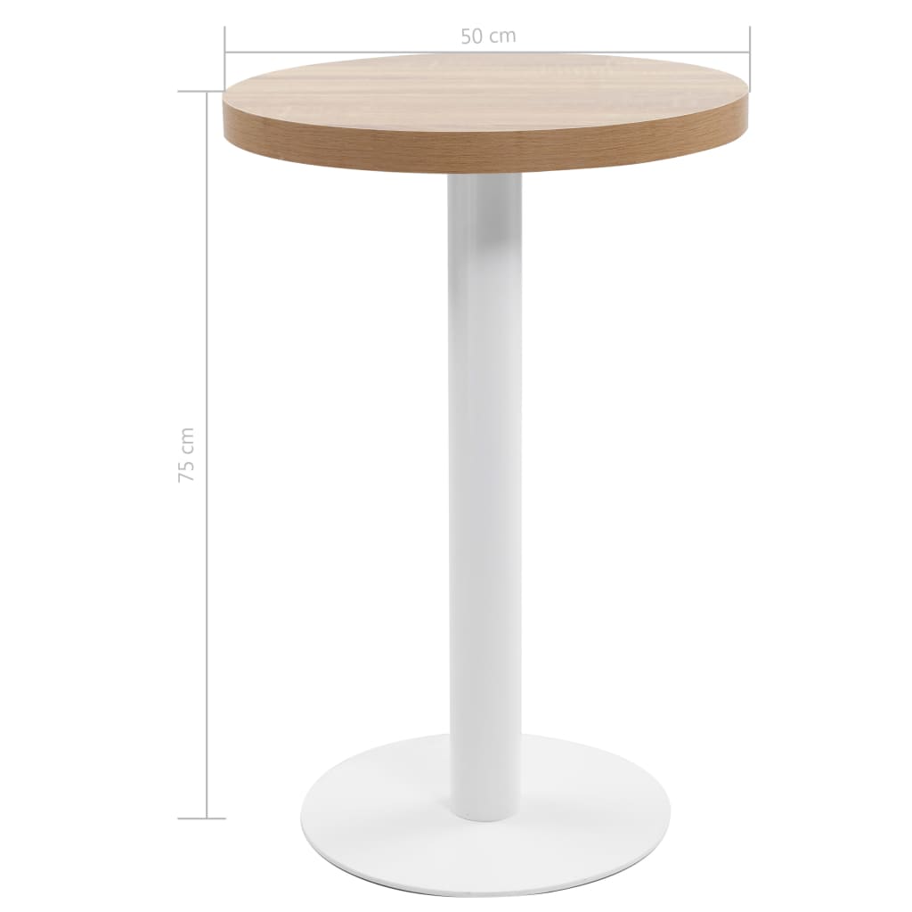 Bistro galds, gaiši brūns, 50cm, MDF