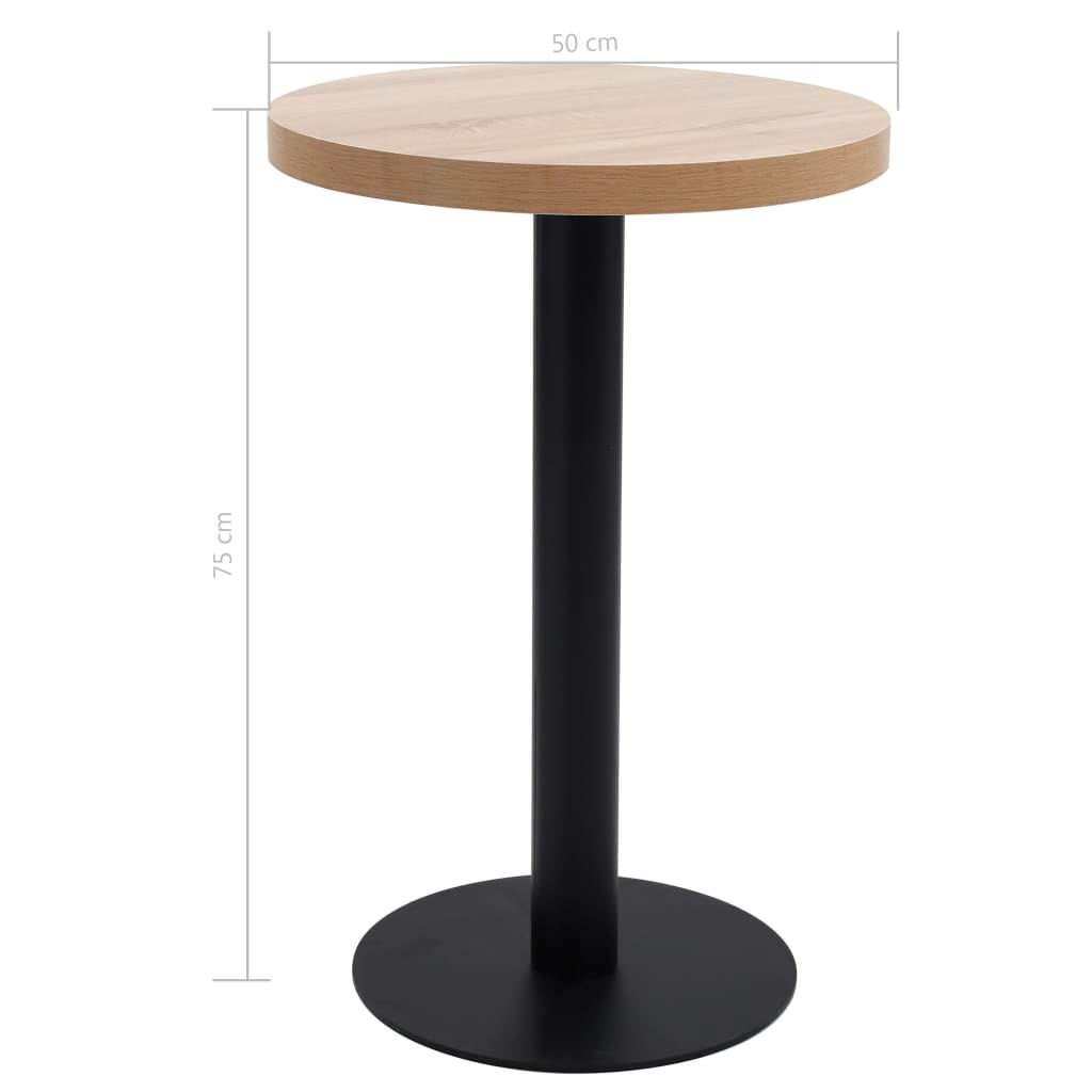 Bistro galds, gaiši brūnā krāsā, 50 cm, MDF