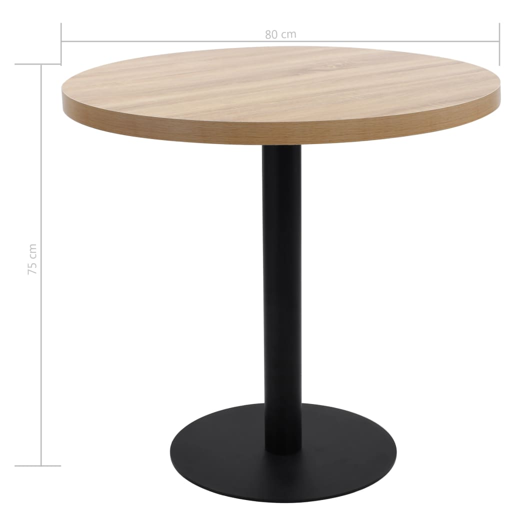 Bistro galds, gaiši brūnā krāsā, 80cm, MDF