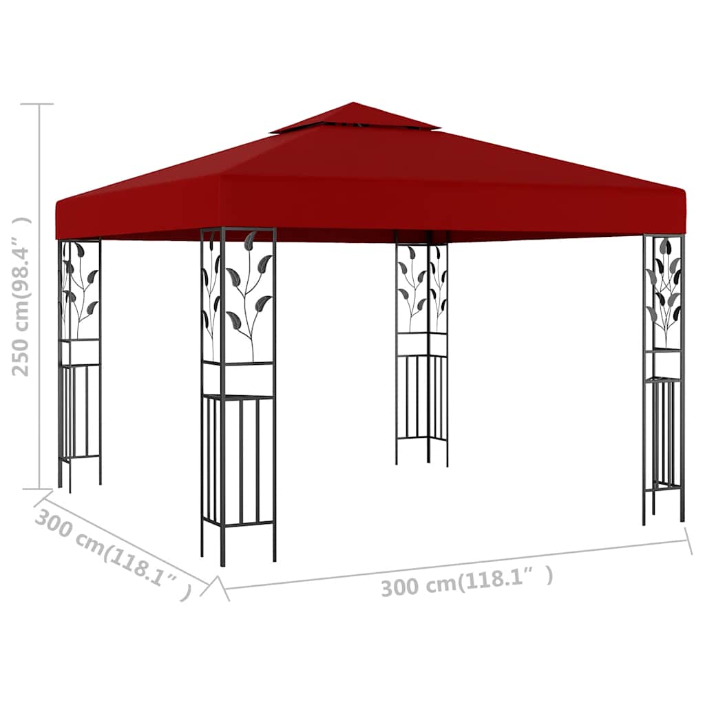Pavėsinė ULTRA, raudona, 3x3m