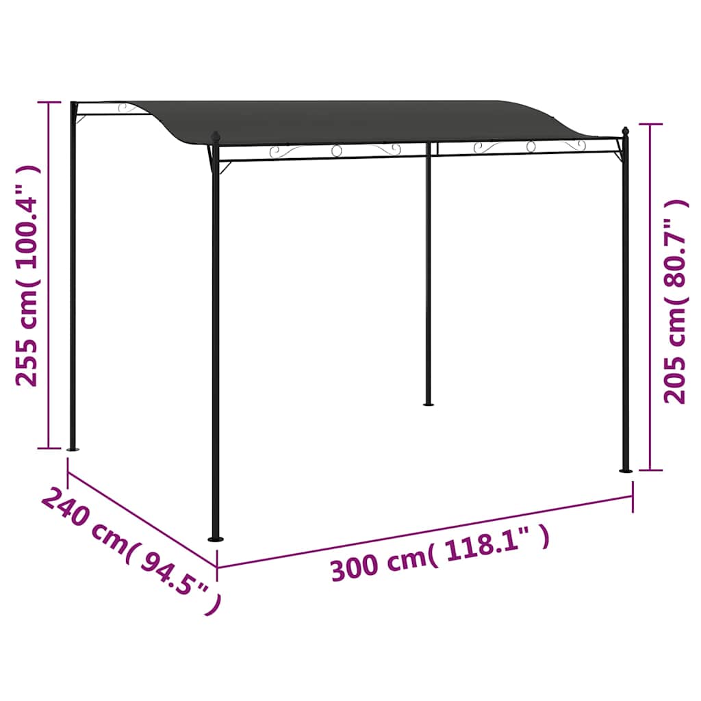 Saulessargs ULTRA, antracīta, 3x2,4m