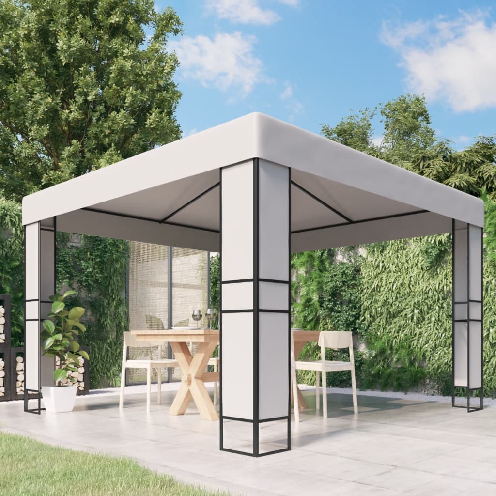 Double Roof Gazebo ULTRA, white, 3x3m
