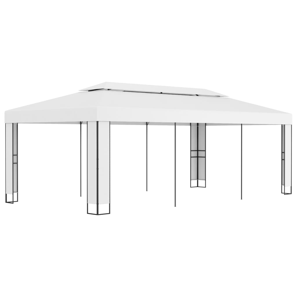 Pavėsinė dvigubu stogu ULTRA, balta, 3x6m