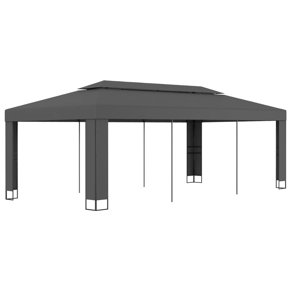 Pavėsinė dvigubu stogu ULTRA, antracito, 3x6m