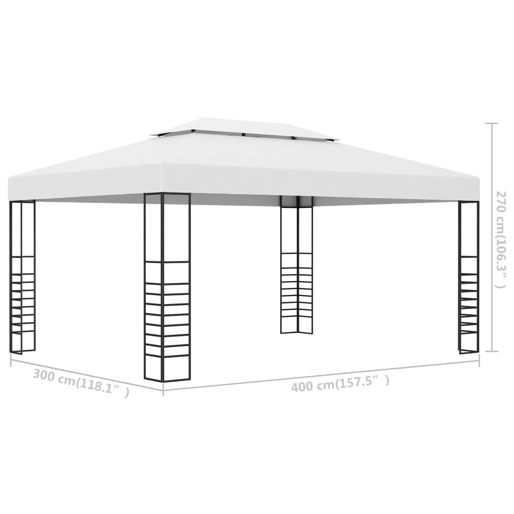 Gazebo ULTRA, white, 4x3m