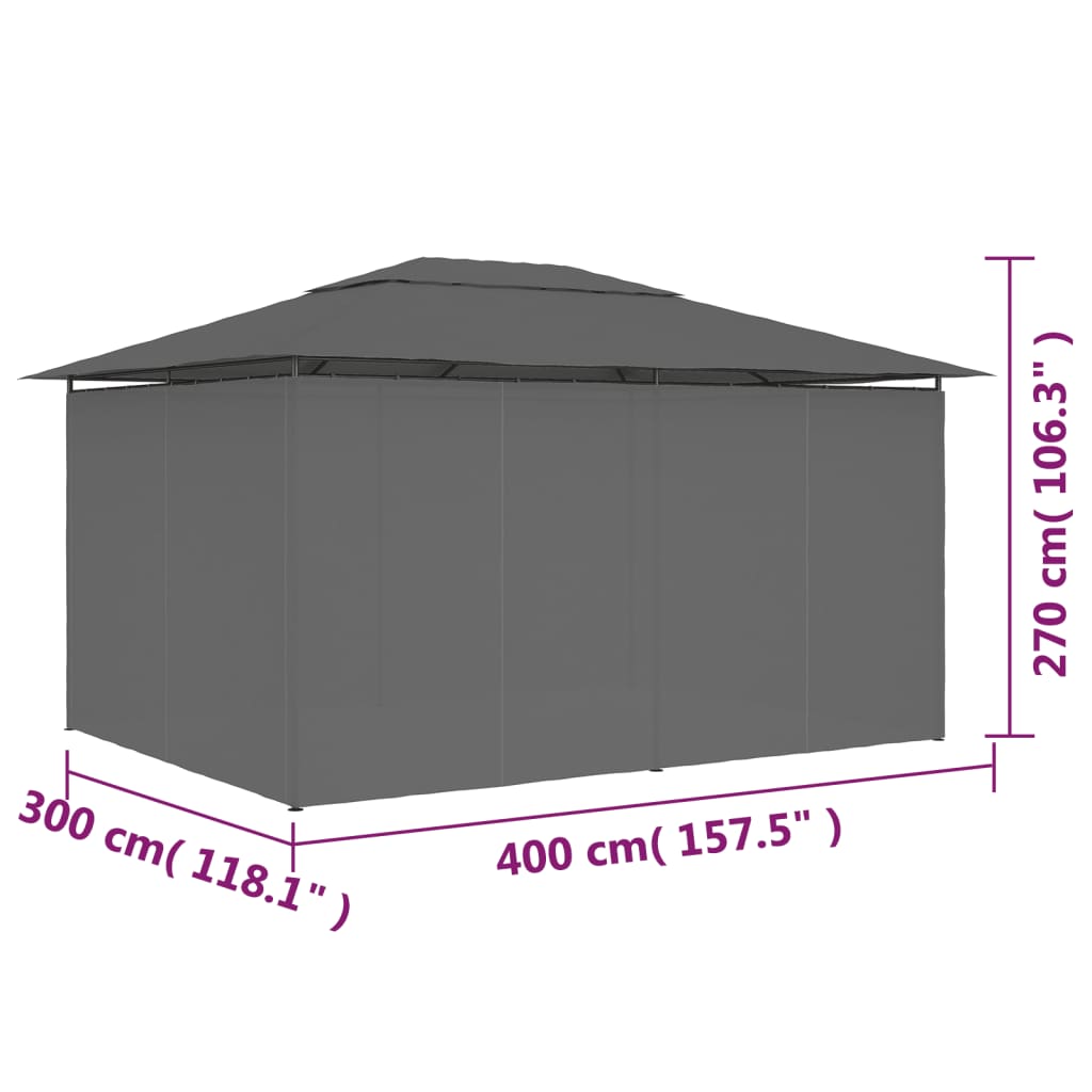 Palapinė ULTRA, antracito, 4x3m