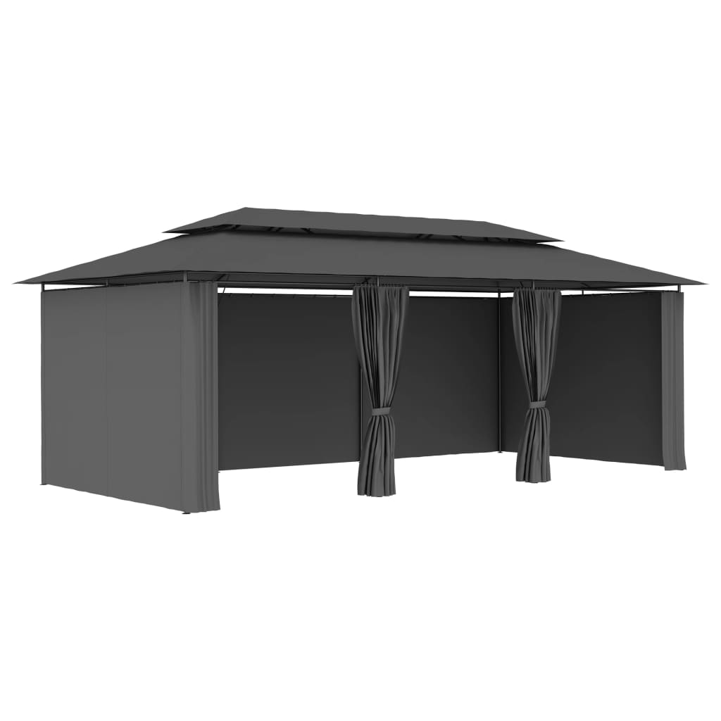 Pavėsinė su užuolaidomis ULTRA, antracito, 600x298cm