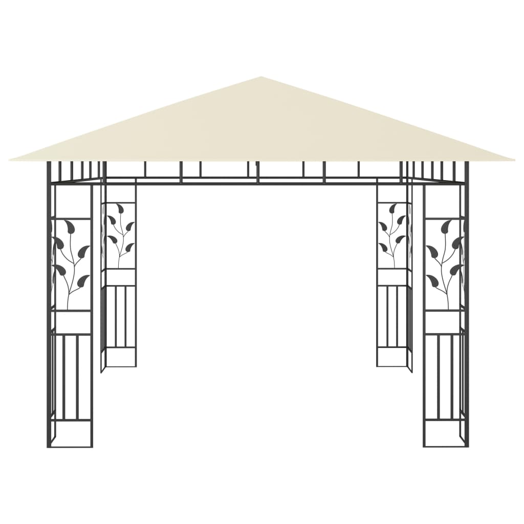 Pavėsinė su tinkleliu ULTRA, kreminė, 3x3m