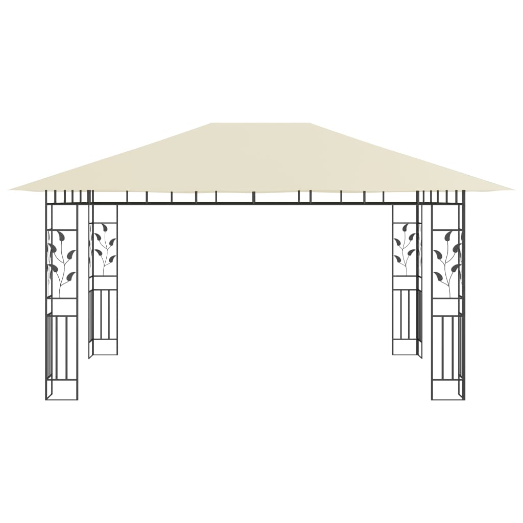 Lapene ar tīklu ULTRA, krēmkrāsas, 4x3m