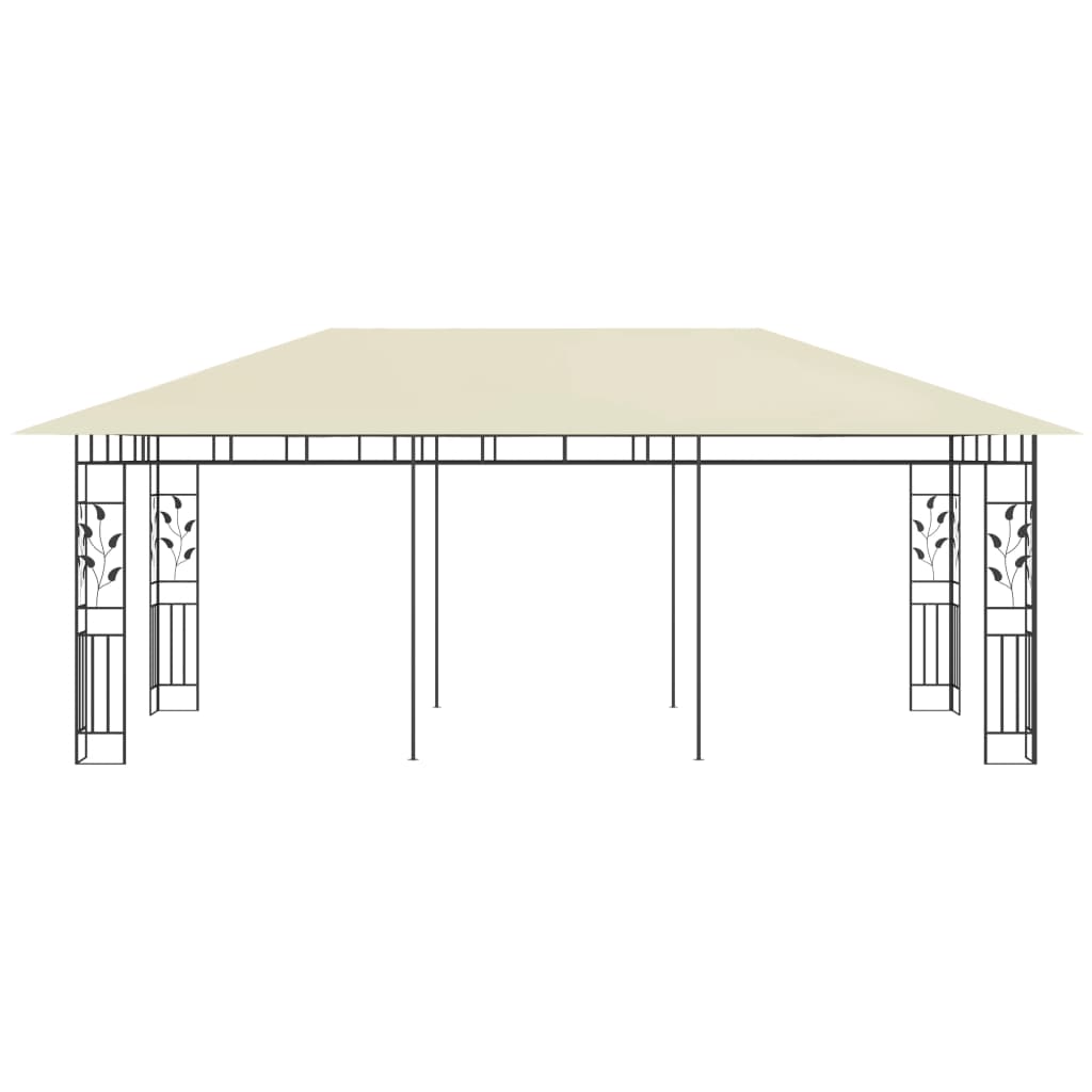 Pavėsinė su tinkleliu ULTRA, kreminė, 6x3m