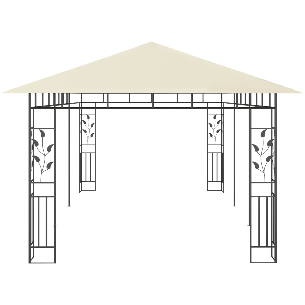 Pavėsinė su tinkleliu ULTRA, kreminė, 6x3m